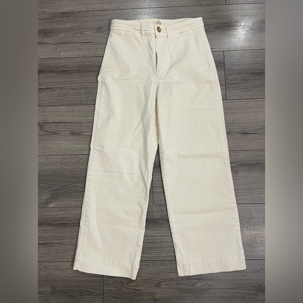Marine Layer Bridget Slim Wide Leg Crop Pant Size 8 NWT